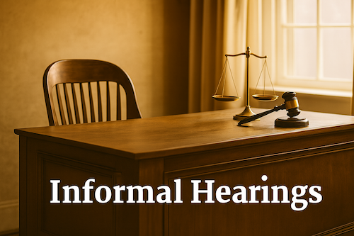 Informal Hearings Joliet